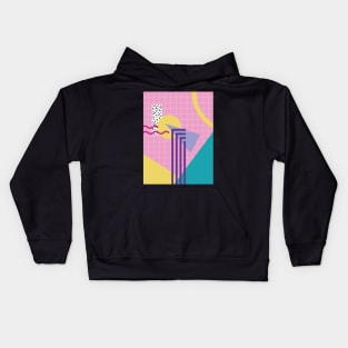 Memphis Pattern 64 / 80s Retro Kids Hoodie